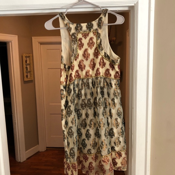 Free People Olive and Copper Metallic Dress - Picture 3 of 8
